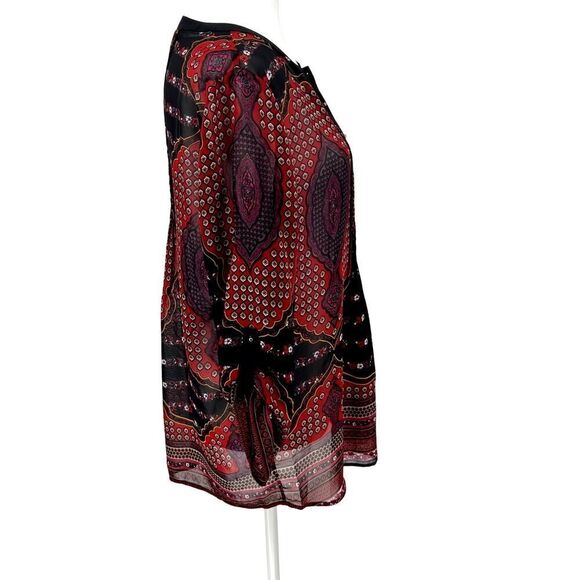 DANIEL RAINN Boho Paisley Print Peasant Blouse Sz S Long Sleeve Anthropologie - Picture 4 of 9